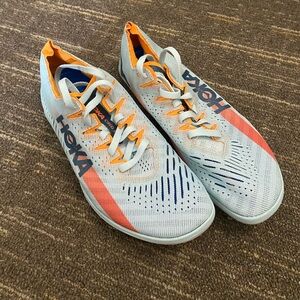 Hoka One Cielo X MD Track Shoes Gray and Orange Size 8 Spike Racing Running
